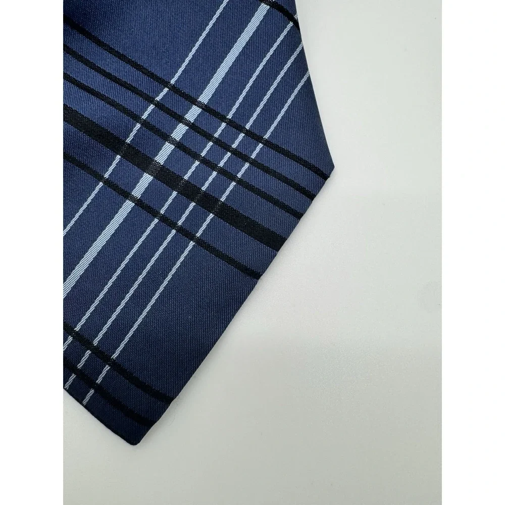 Banana Republic 100% Silk Blue Plaid Striped Tie Classic Men's Neck Tie‎
